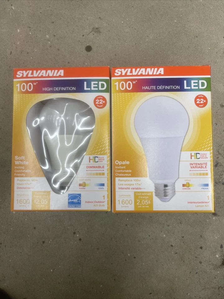 2 Count Sylvania High Definition 100w/17w LED Soft White Dimmable A21 Bulb - Image 3 of 4