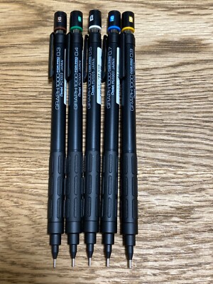 5 Sets Pentel Mechanical Pencil Graph 1000 Pro PG 0.3mm 0.4mm 0.5
