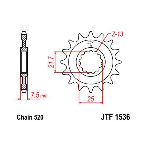 JT 520 14T Front Sprocket for Kawasaki 2007-17 Ninja ZX-6R ZX6R