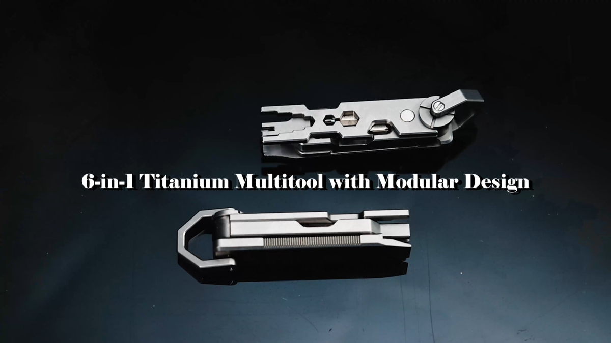 JOAT- EDC Gr5 Titanium Multi-Tool Hax Wrench Knife Screwdriver Bit