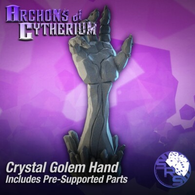 SRS Crystal Golem Arm Frostgrave Pathfinder Wargames DND