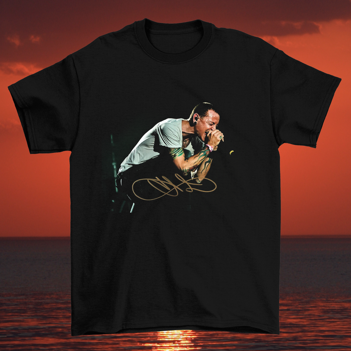 Chester Bennington Signature Signed Ver 1 Black Unisex S