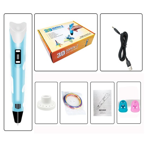Juego de bolígrafos de impresión 3D USB Doodle dibujo pantalla LCD + 3 filamentos gratis para niños Gif - Imagen 12 de 12