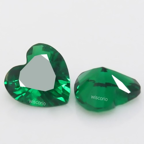 Natural Certified MUZO Colombian Green Emerald 4.00 MM Heart Pair Unheated Gems - Picture 4 of 6