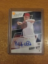 2018 PANINI PRESTIGE BASEBALL AUTOGRAPHS #PA-BW BOBBY WITT TEXAS RANGERS