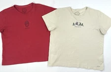 Life Is Good Womens Size L Crusher Tee Crew Short Sleeve Lot Of 2 T-Shirt