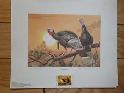 Ken Carlson NWTF 1979 Wild Turkey Stamp Print 