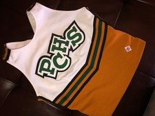 HALLOWEEN COSPLAY CDT CHEERLEADER UNIFORM CHEER DANCE PCHS TOP BLOUSE 30 BUST