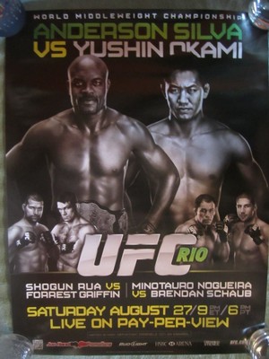 UFC RIO 18 X 24 POSTER SILVA VS OKAMI AVA GRIFFIN NOGUEIRA SCHAUB MMA L@@K
