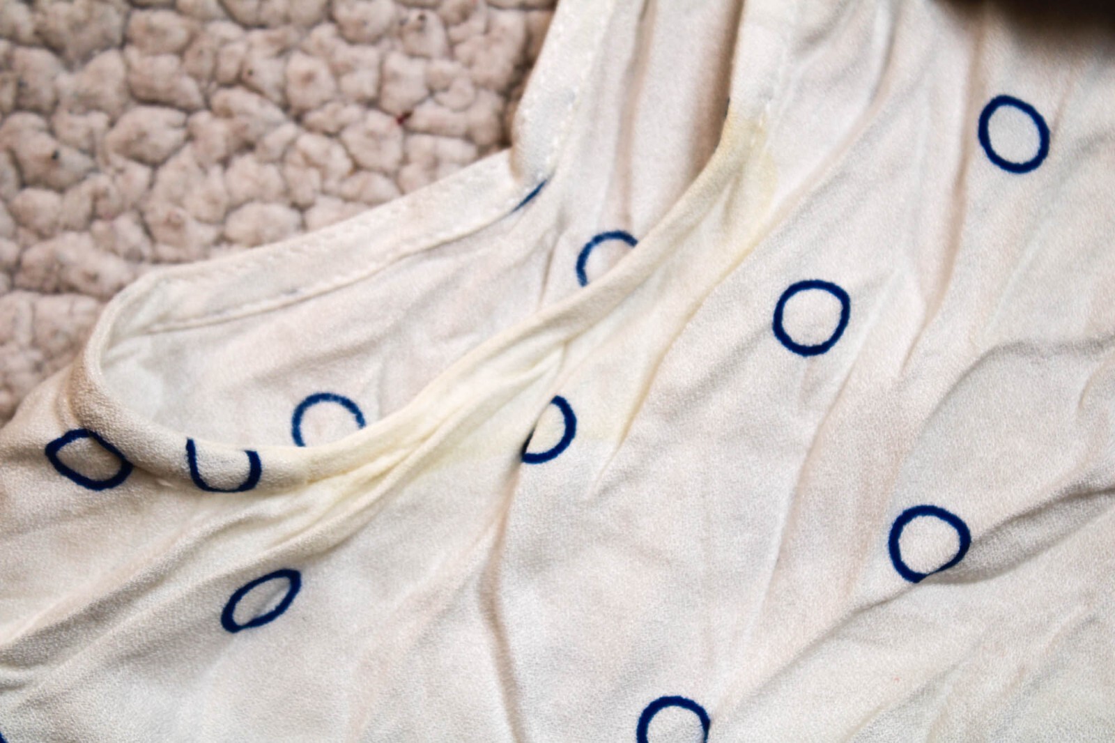 Olivaceous Circle Pattern Button Down Shirt Women… - image 5