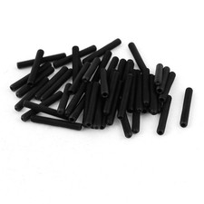 50Pcs Black M3x20mm Alloy Steel Hex Socket Set Grub Screws Headless Cup Point