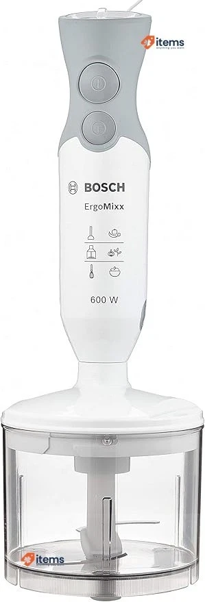 Bosch Mezclador de Mano Eléctrico Blanco/Gris 600W Plástico, 12 Velocidades, Gris, Blanco, 600 W Foto 2 de 4