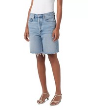 AGOLDE 90's Mid Rise Loose Shorts Women's 24 Ruin Belt Loops Zip/Button Closure
