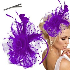 Fascinators Hats Women Tea Party Headwear Flower Mesh Ribbons Feathers Art