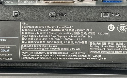 Dell P2014Ht Flat Panel Monitor - Tested, Read - Picture 5 of 6