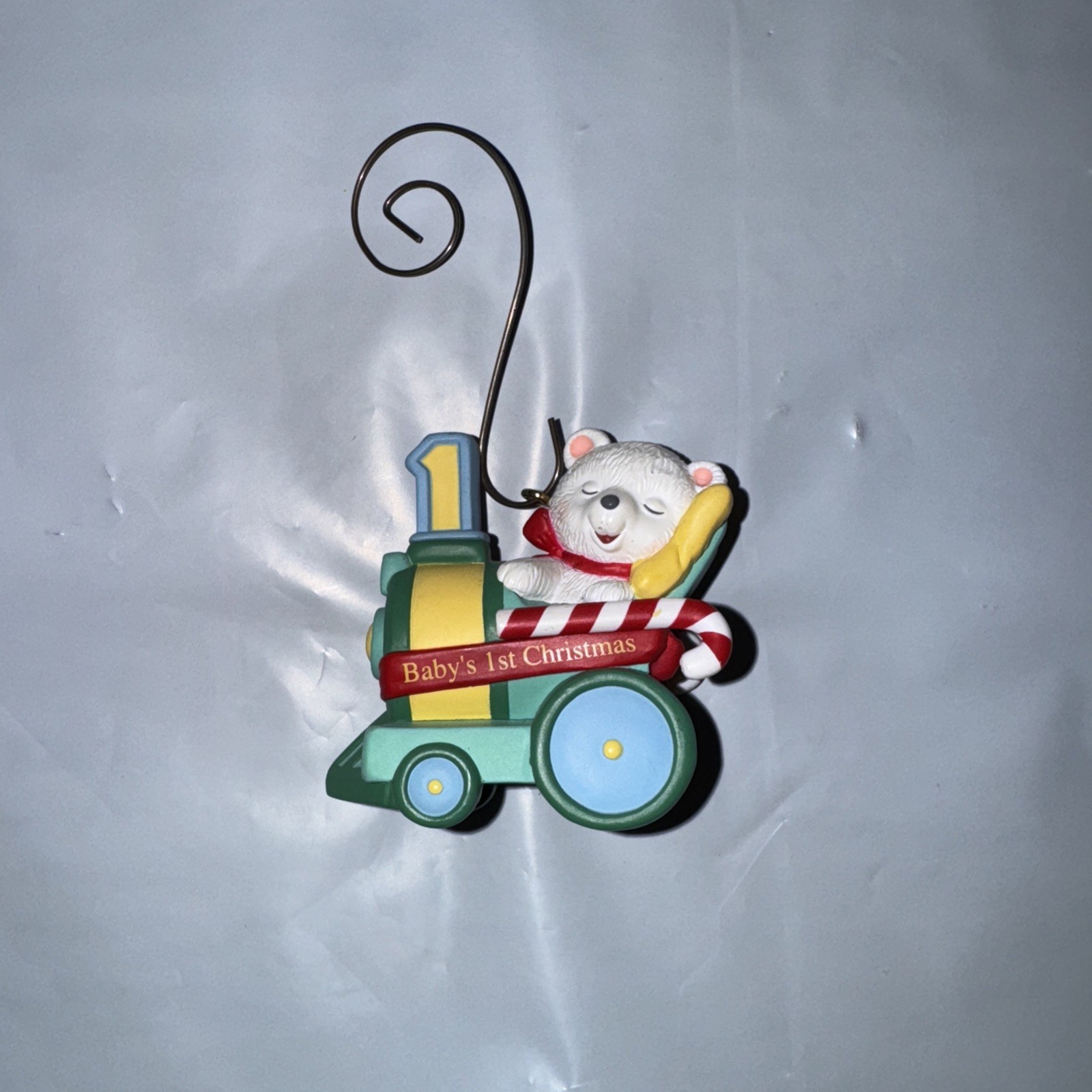 Hallmark Keepsake Christmas Ornament Baby's First Christmas 2000 Bear Train
