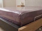 Super Soft PVC Bed Sheet in Transparent - Elegant Patent Effect & Maximum Protection