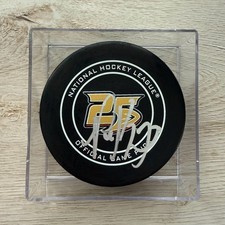 Paul Kariya signed auto Anaheim Ducks 25th Anniversary official game puck HOF