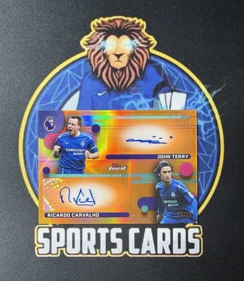 2026 Topps Chrome Finest John Terry & Ricardo Carvalho Dual Auto /25 Orange