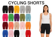 LADIES WOMEN'S CYCLING SHORTS DANCING BIKER LEGGINGS ACTIVE CASUAL SUMMER 4-26