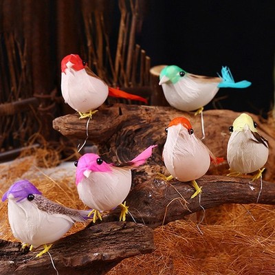 Simulation Feather Bird Künstliches Vogel Set Multifunktional DIY Kunsthandwerk