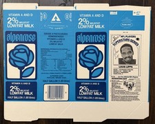 Louis Lipps Steelers 1986 Alpenrose 2% Lowfat Milk Carton #7 Unfolded Flat