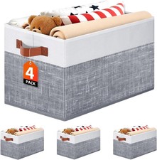 Collapsible Storage Baskets for Shelves,14"x10", 4 Pack Foldable Fabric Storage