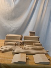 Wooden Train Track Lot 33pc Curves Straights Switch Compatible Brio Thomas IKEA