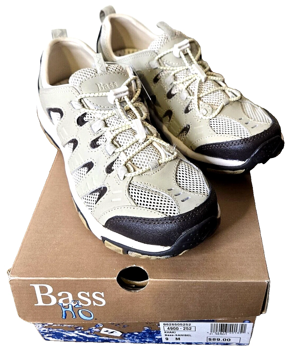 BASS Sanibel Water Sneakers Athletic Shoes Summer Sport H20 Women's Sz 9M Khaki