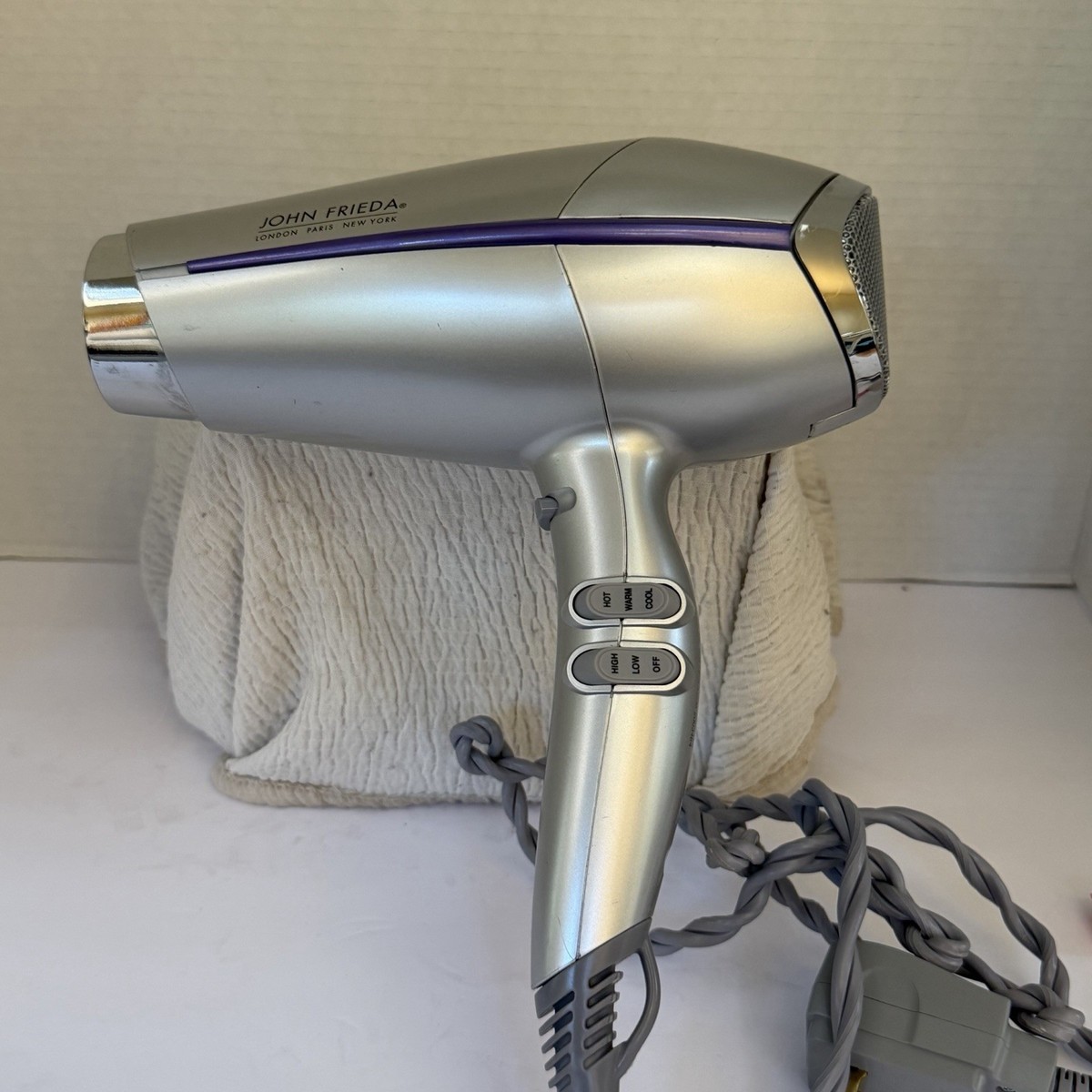 JOHN FRIEDA JF1 1800 W Standard Hair Dryer - Silver for sale