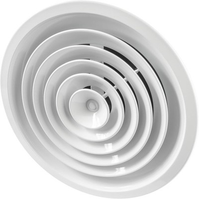 12 Inch (Neck) Round Aluminum Ceiling Diffuser White Powder Coated HVAC Vent 16''