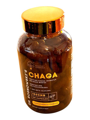 Dr. Sosnowski's BioActive Chaga - 1000mg, Glass Bottle - 120 Capsules - Ex: 8/27