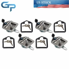 4Pcs Trailer Door Latch T-Handle Lock Stainless Steel Keys For RV Truck Toolbox