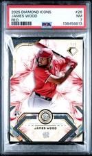 2025 TOPPS DIAMOND ICONS RED #26 JAMES WOOD ROOKIE RC 1/5 PSA 7