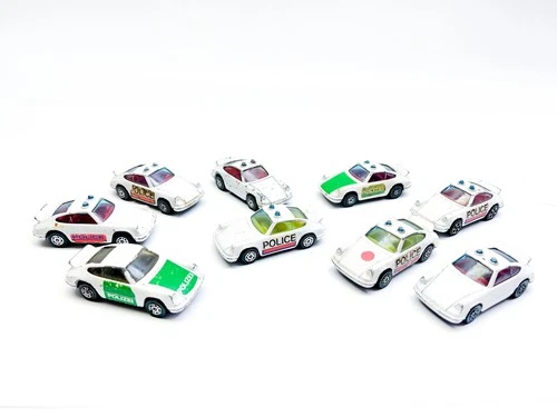 Vintage Corgi Juniors Porsche Carrera Police Cars x9 Job lot