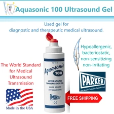 PARKER LABS AQUASONIC ULTRASOUND GEL 8.5 oz 1-12/Box, Made in USA,  Exp 07/2030