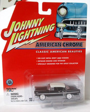 Pneumatici gomma pressofusa Johnny Lightning 1958 Chevrolet Impala bianco e nero 1:64