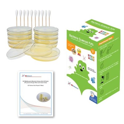Bacteria Science Kit Prepoured LB Agar Plates Petri Dishes Set (76 characters)