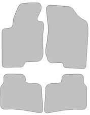 Fußmatten passend für Hyundai i30 Typ FD (Baujahr 2007 - 2012), Dura grau
