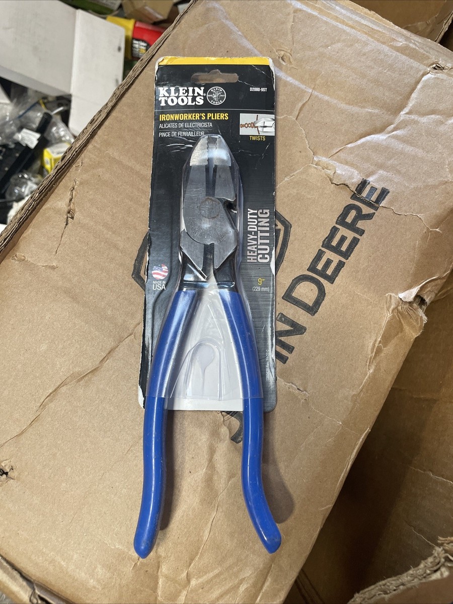 Klein Tools D2000-9ST Ironworker's Pliers, Heavy-Duty Cutting, 9