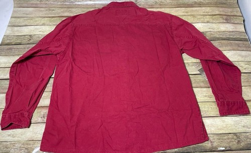 90's Levis Shirt Men M Red Jean Denim Button Up Down Grunge Western Cowboy - Picture 8 of 8