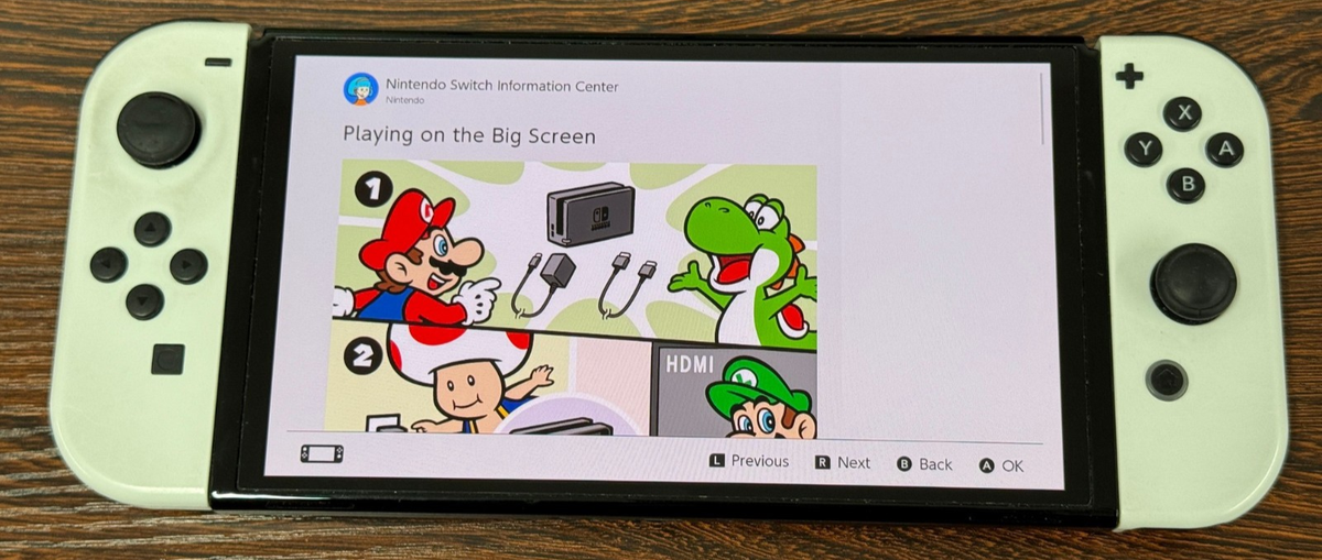 Nintendo Switch OLED Model 64GB White Handheld Console - Excellent
