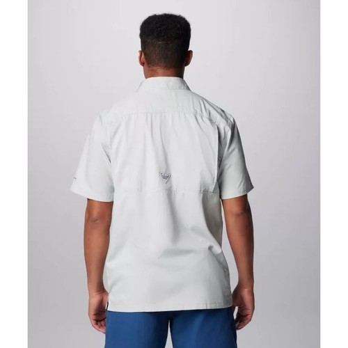 Columbia Men's PFG Slack Tine Short Sleeve Camp Shirt in Cool Grey 2XL MSRP $45 - Picture 2 of 9