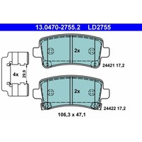 Bremsbelagsatz Scheibenbremse ATE 13.0470-2755.2 FüR Saab Opel Chevrolet 9-5