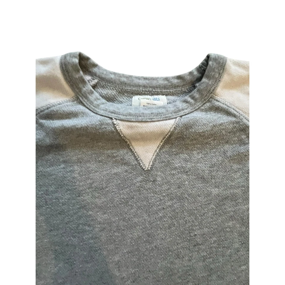 Sudadera Crewcuts Niños Outlet Talla 14 Gris y Crema Colorblock 100% Algodón Foto 4 de 4