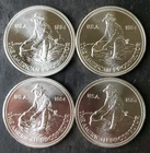 Lot of Four 1984 Engelhard 1oz Silver American Prospector Rounds