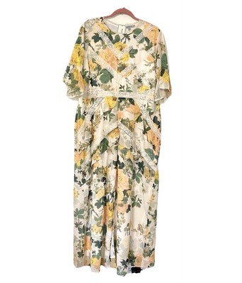 knee length dresses for ladies Taupe Floral Midi Dress | Ruffle High-Low main image 0