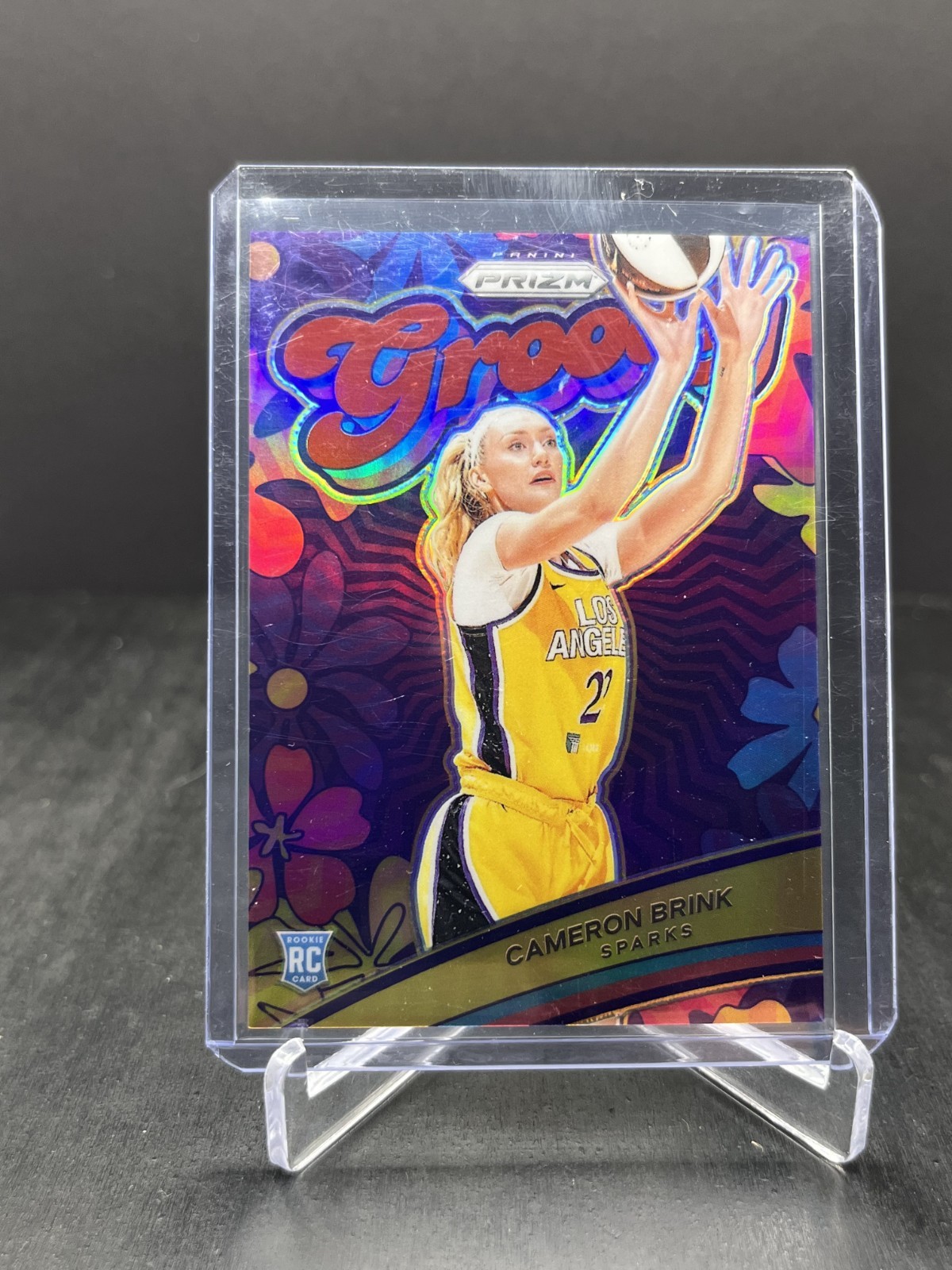 2024 Panini Prizm WNBA Basketball Cameron Brink RC Rookie Groovy Red 59/99 #7