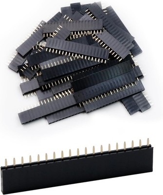 Female 19-Way PCB Header Connector 2.54mm Pitch 40 pcs Size: 1*19