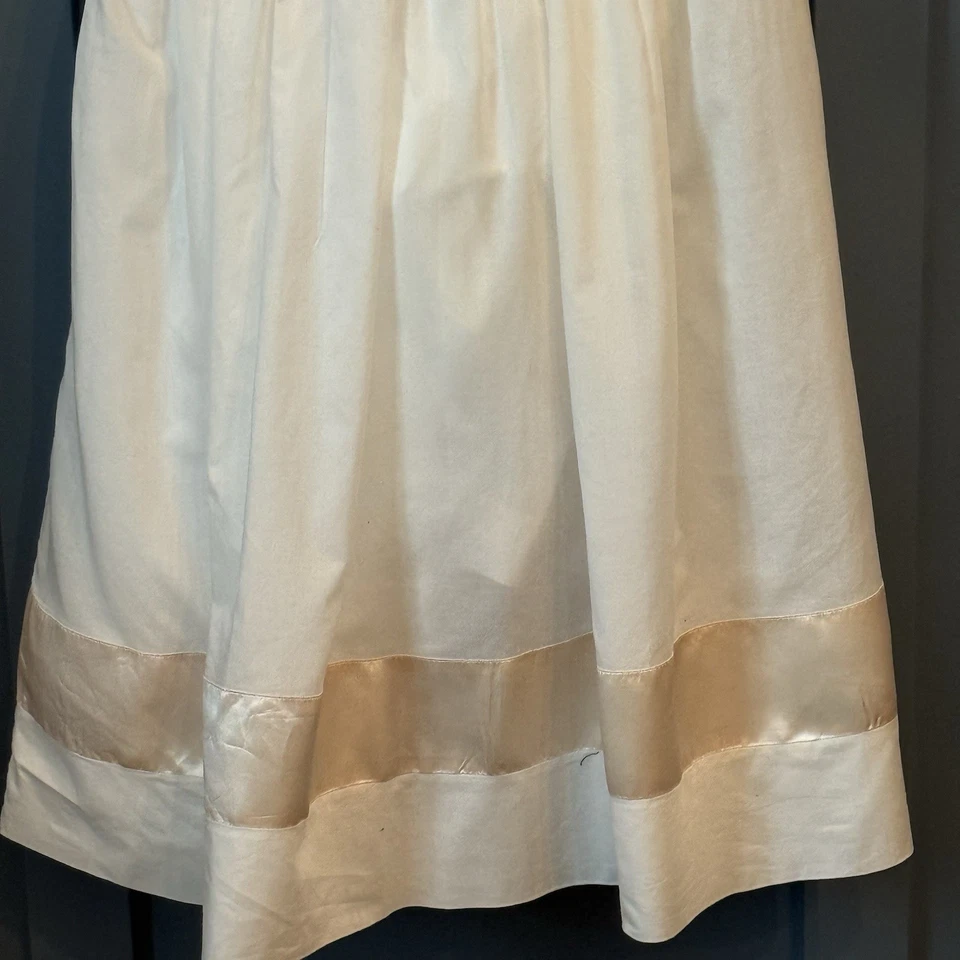 Vestido Colección Reliquia Niños Strasburg Niñas 6 Calado Blanco Satinado Ribete Foto 3 de 4